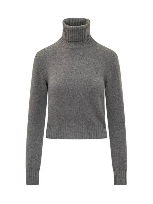 Cashmere Knit Turtleneck Light Grey - AMI - BALAAN 2