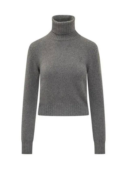 Cashmere Knit Turtleneck Light Grey - AMI - BALAAN 2