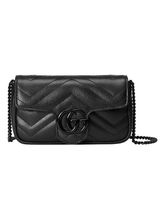 GG Marmont Matelasse Leather Super Mini Bag Black - GUCCI - BALAAN 1