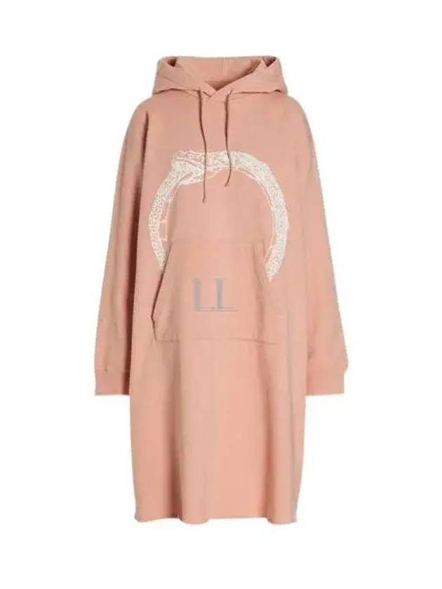 Woman's Cotton Hoodie Mini Dress Peach - MAISON MARGIELA - BALAAN 2