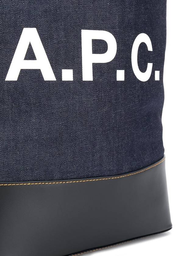 Logo Denim Axelle Tote Bag Navy - A.P.C. - BALAAN 3