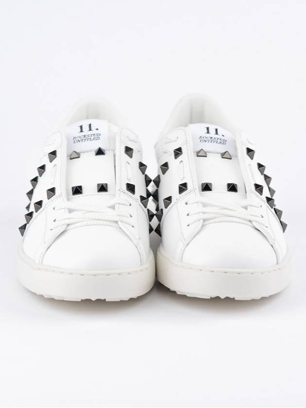 Rockstud Low Top Sneakers White - VALENTINO - BALAAN 3