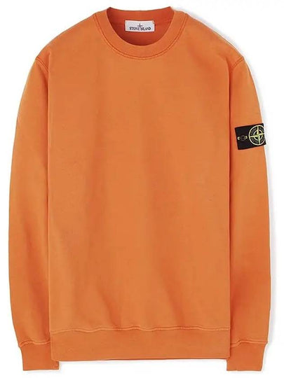 Wappen Patch Crew Neck Sweatshirt Orange - STONE ISLAND - BALAAN 2