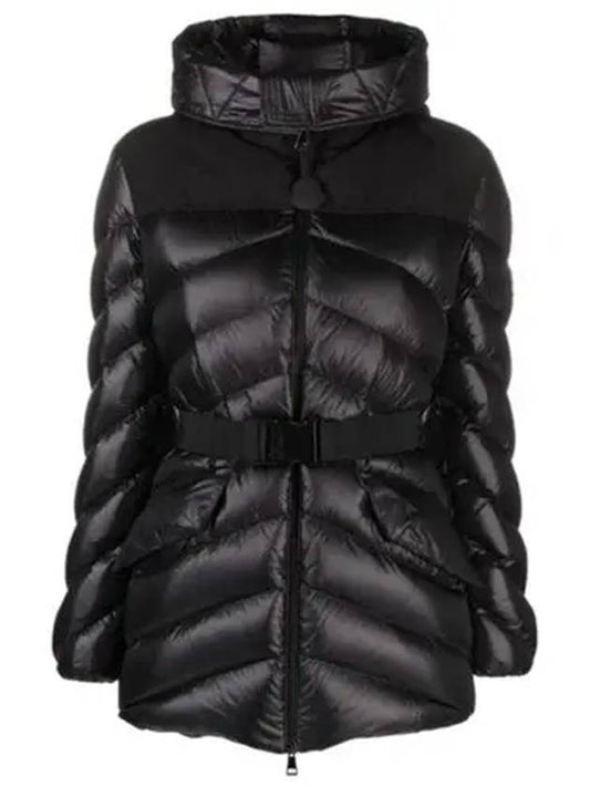 Logo Patch Hooded Padding Black - MONCLER - BALAAN 2