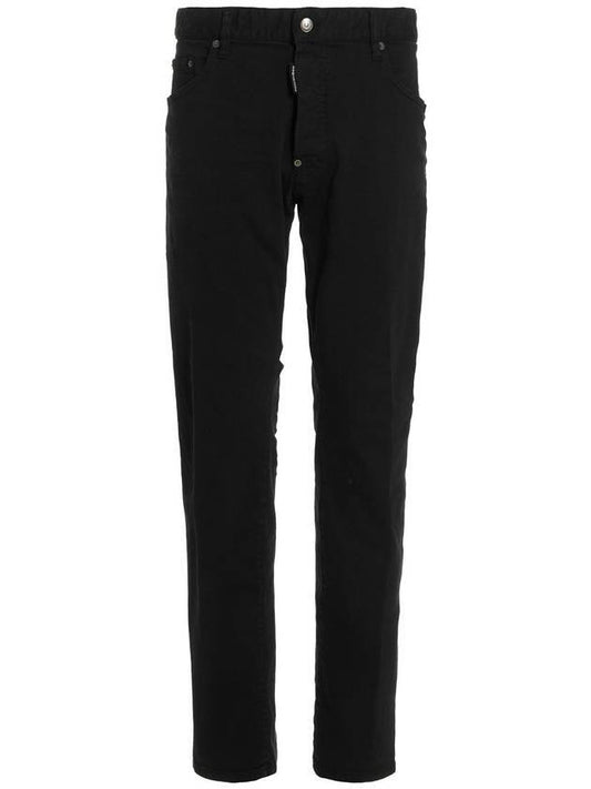 Men's Skater Straight Jeans Black - DSQUARED2 - BALAAN.