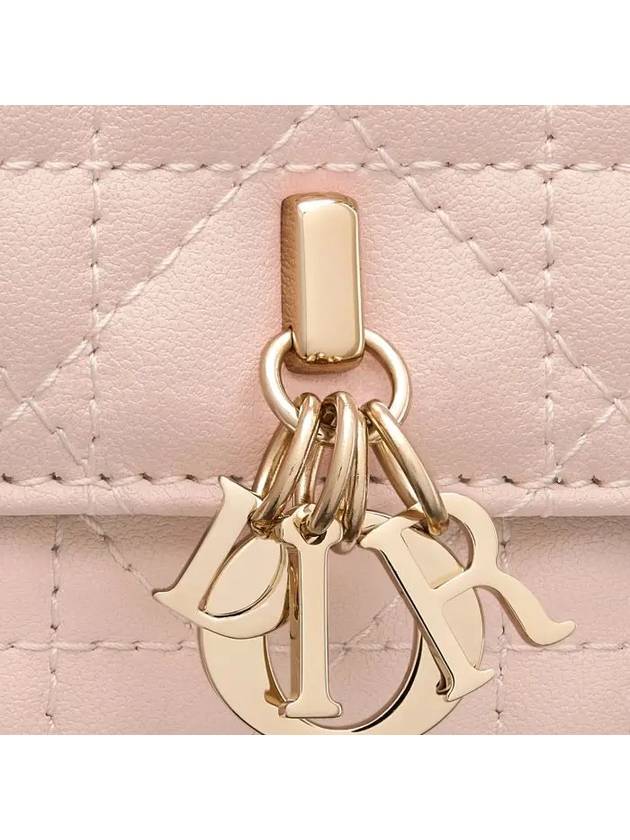 Phone Chain Cannage Lambskin Pouch Bag Pink - DIOR - BALAAN 7