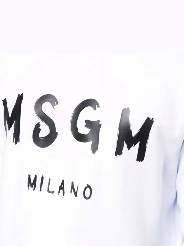 Milano Logo Print Sweatshirt White - MSGM - BALAAN 4