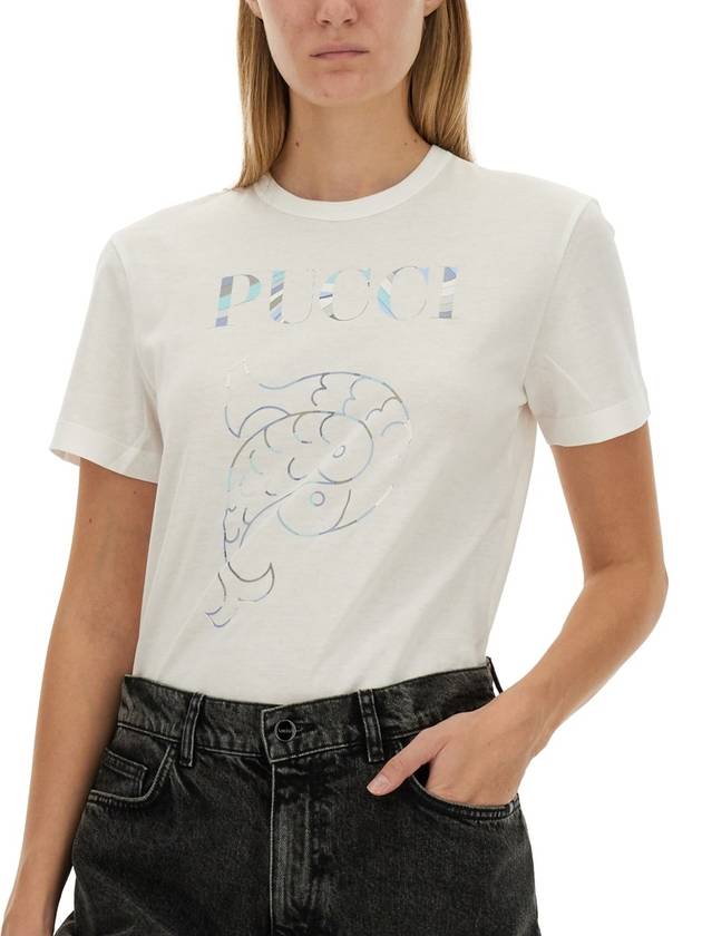 T-SHIRT WITH LOGO - EMILIO PUCCI - BALAAN 4