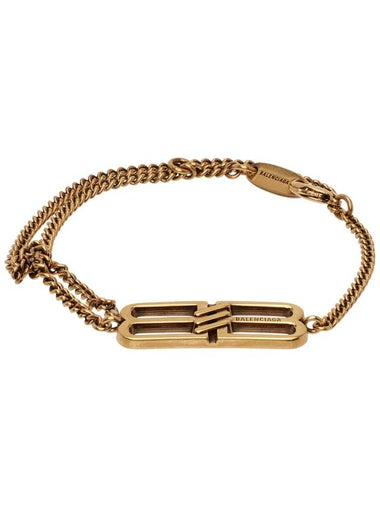 BB Icon Logo Tangled Bracelet - BALENCIAGA - BALAAN 1