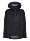 Alpha Embroidered Logo Hooded Jacket Black - ARC'TERYX - BALAAN 2