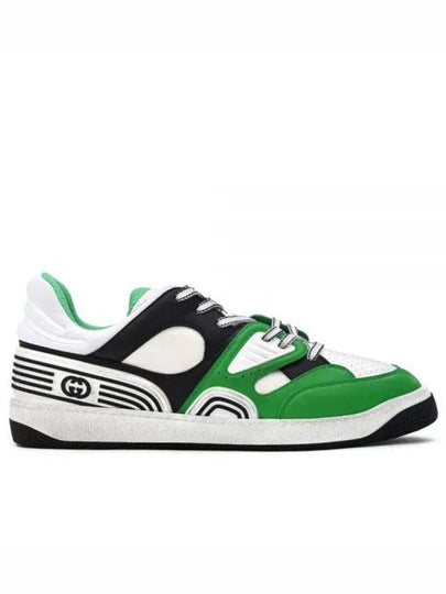 Men's Basket Low Top Sneakers Green - GUCCI - BALAAN 2