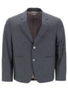 4 Bar Stripe Wool Jacket Dark Jacket - THOM BROWNE - BALAAN 2