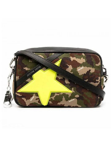 Star Camouflage Print Shoulder Bag Military Green - GOLDEN GOOSE - BALAAN 1