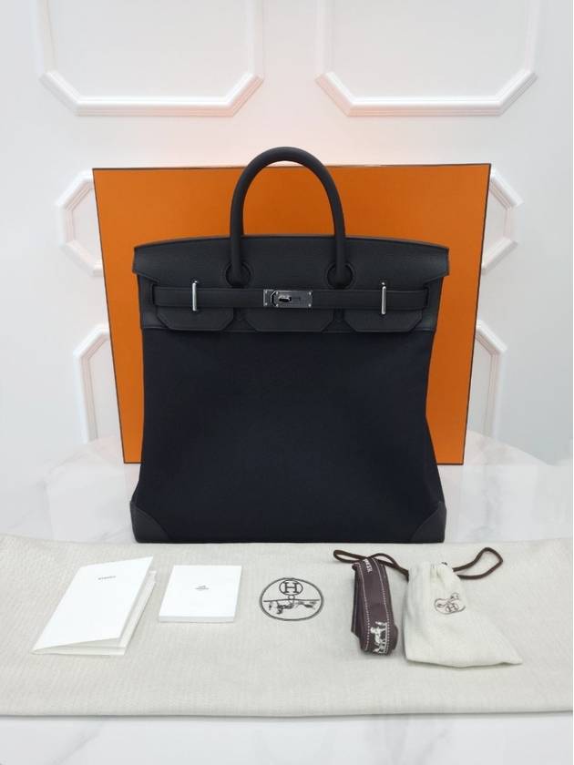 Birkin Bag Ota Croix 40 Ecru Black W - HERMES - BALAAN 9