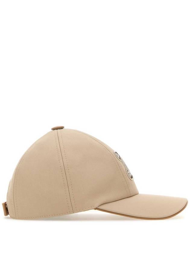 Libero M Monogram Embroidered Cotton Ball Cap Beige - MAX MARA - BALAAN 3