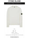 Soft Cotton Crewneck Knit Top Offwhite - STONE ISLAND - BALAAN 3