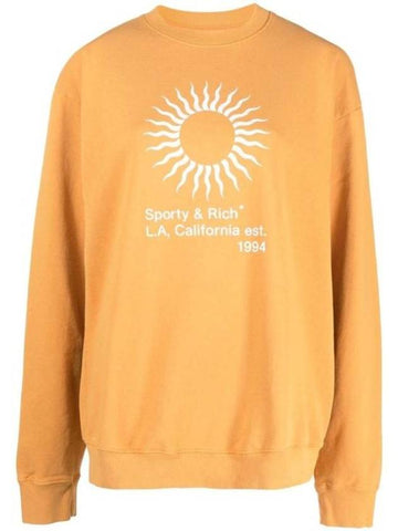 Sunny Crewneck Sweatshirt Orange - SPORTY & RICH - BALAAN 1