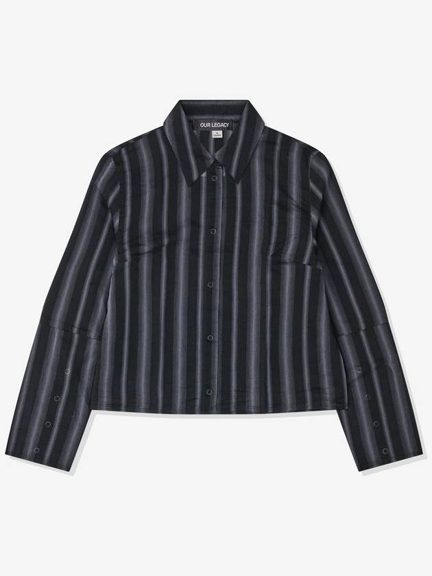 Auto Stripe Sheer Cotton Silk Shirt Black - OUR LEGACY - BALAAN 2