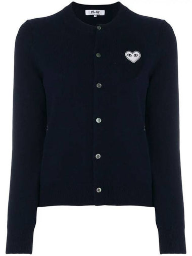 White Heart Wappen Cardigan Navy - COMME DES GARCONS - BALAAN 1