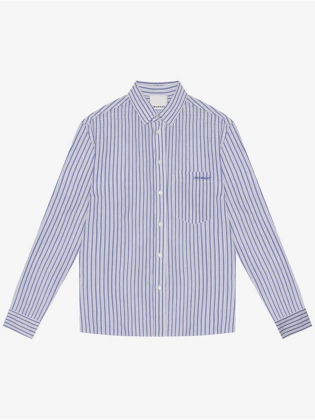 Jasolo Striped Long Sleeve Shirt Blue - ISABEL MARANT - BALAAN 3