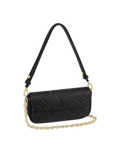 Women's Ivy Monogram Empreinte Chain Shoulder Bag Black - LOUIS VUITTON - BALAAN 1