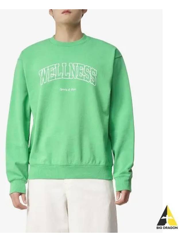 Wellness Ivy Crew Neck Sweatshirt Verde CRAW2359VE - SPORTY & RICH - BALAAN 1