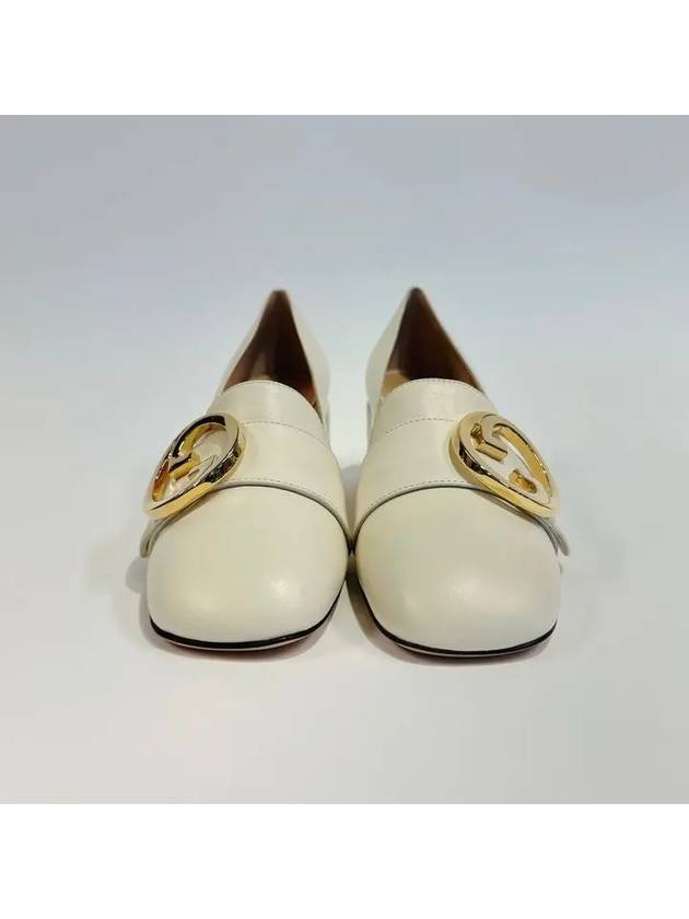 Women's Blondie Interlocking G Pumps White - GUCCI - BALAAN 3