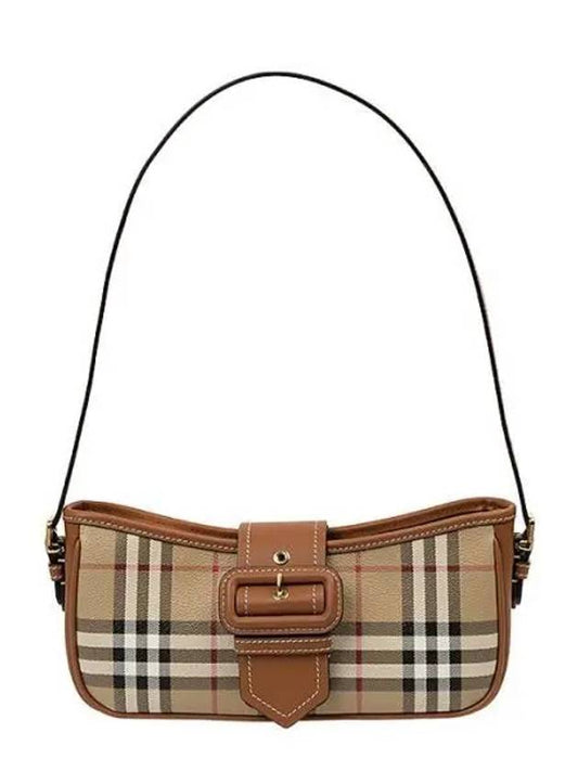 Buckle Strap Check Sling Shoulder Bag Beige - BURBERRY - BALAAN 2