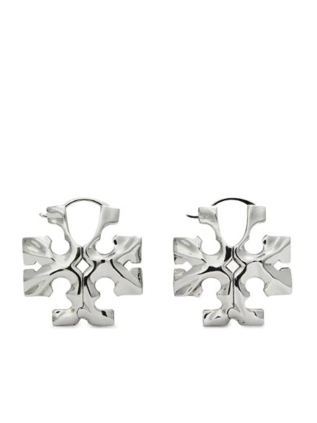 Double T Decoration Earrings Silver - TORY BURCH - BALAAN 1