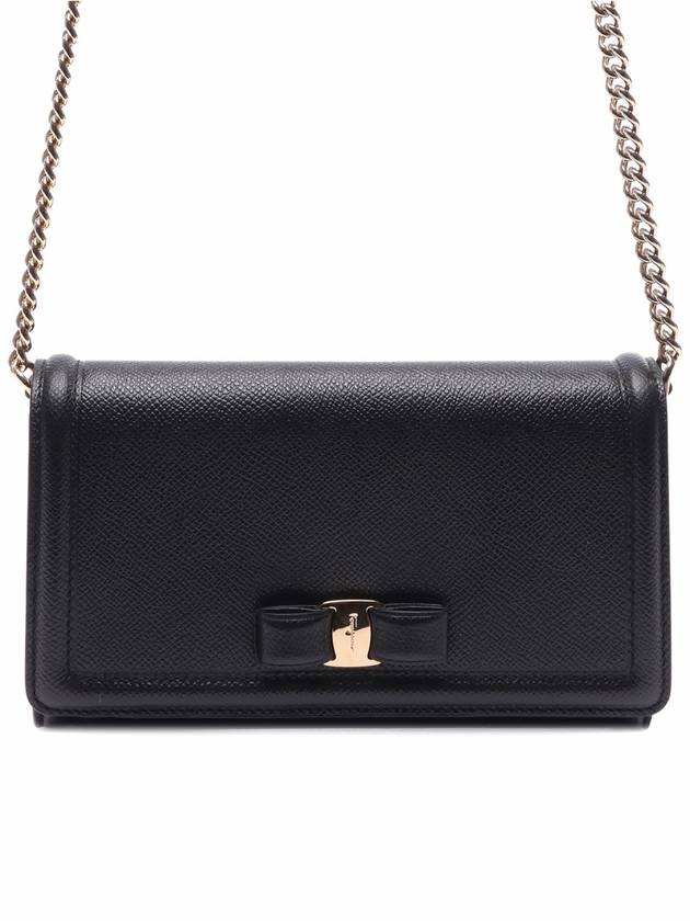 Vara Bow Mini Shoulder Bag Black - SALVATORE FERRAGAMO - BALAAN 3