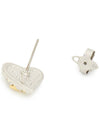 Women's Tiny Diamante Heart Earrings Silver - VIVIENNE WESTWOOD - BALAAN 5