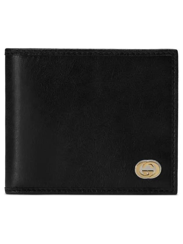 Interlocking G Vintage Leather Bicycle Wallet Black - GUCCI - BALAAN.