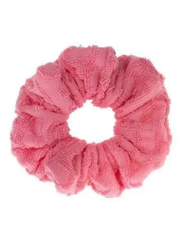 Women s Dua Lipa Edition Towel Hair Scrunchie Pink IELA002 1A08301 - VERSACE - BALAAN 1