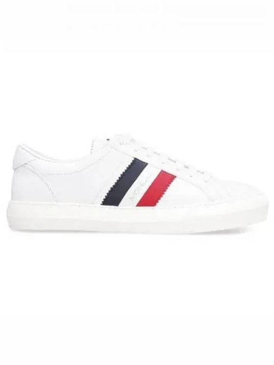 4M00300 01A9A 002 New Monaco Leather Sneakers White Men s Shoes TJ 270337 - MONCLER - BALAAN 1