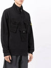 Wappen Patch Multi-Pocket Mock Neck Sweatshirt Black - STONE ISLAND - BALAAN 4