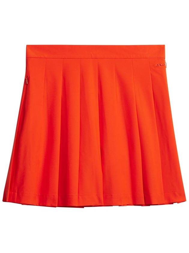 Adina Pleated Skirt Tangerine Tango - J.LINDEBERG - BALAAN 2