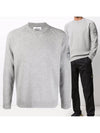 Geelong Wool Embroidery Crewneck Knit Top Light Grey - STONE ISLAND - BALAAN 2