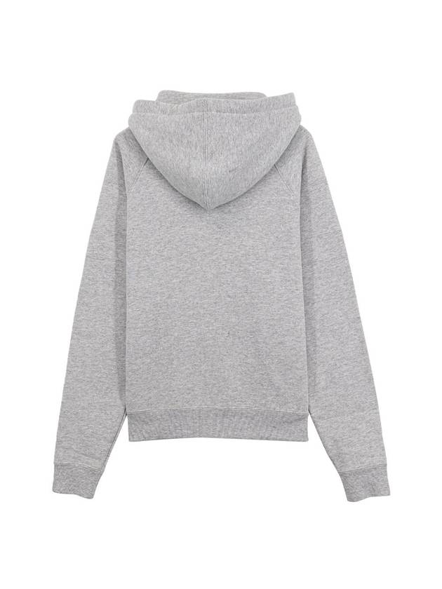 Logo Kangaroo Pocket Fleece Hoodie Grey - SAINT LAURENT - BALAAN 6