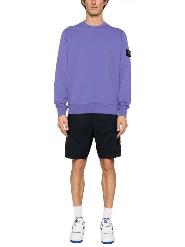 Wappen Patch Garment Dyed Sweatshirt Lavender - STONE ISLAND - BALAAN 3