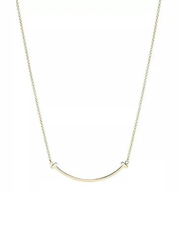 T Smile Small Pendant Necklace Gold - TIFFANY & CO. - BALAAN 1