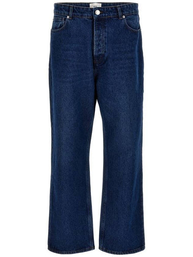 Straight Leg Denim Jeans Blue - AMI - BALAAN 1