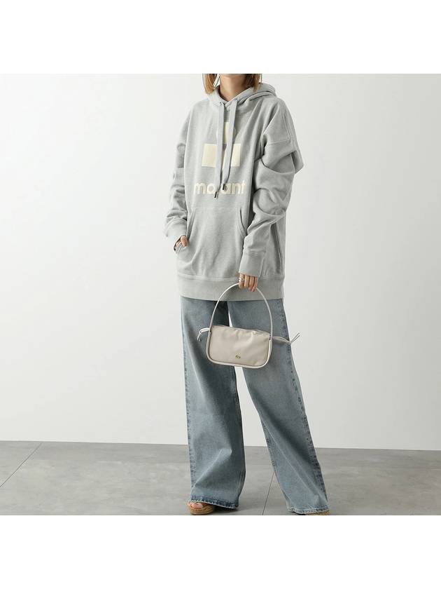 MANSEL Mansell hooded sweatshirt light blue ecru SW0001FA A1M07E - ISABEL MARANT - BALAAN 4