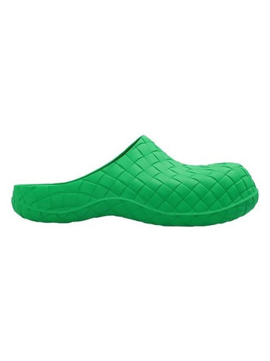 Intrecciato Rubber Slippers Green - BOTTEGA VENETA - BALAAN 1