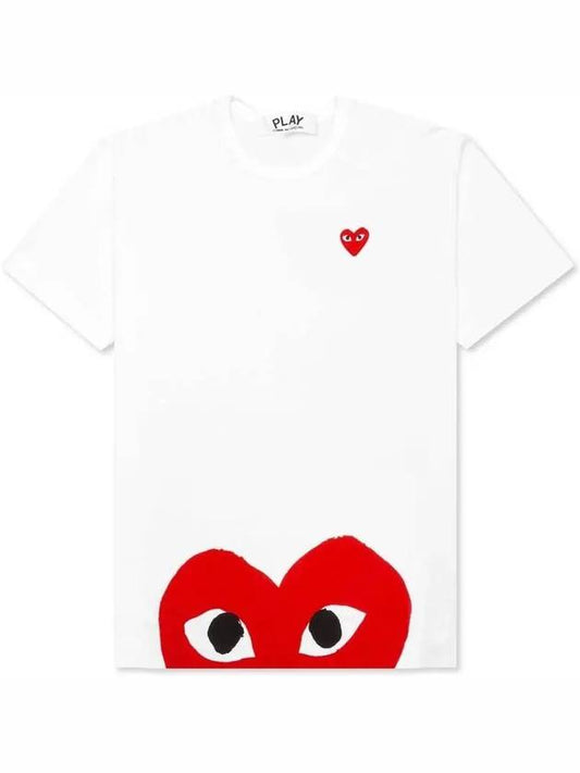 Red Wappen Logo Print T-Shirt AZ T034 051 1 Other 1012486 - COMME DES GARCONS - BALAAN 1