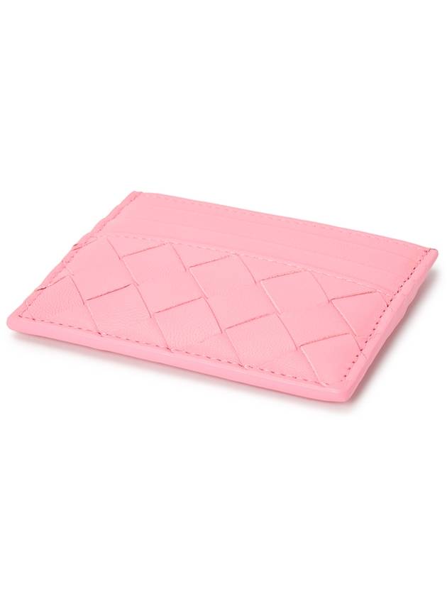 Intrecciato Leather Card Wallet Pink - BOTTEGA VENETA - BALAAN 4