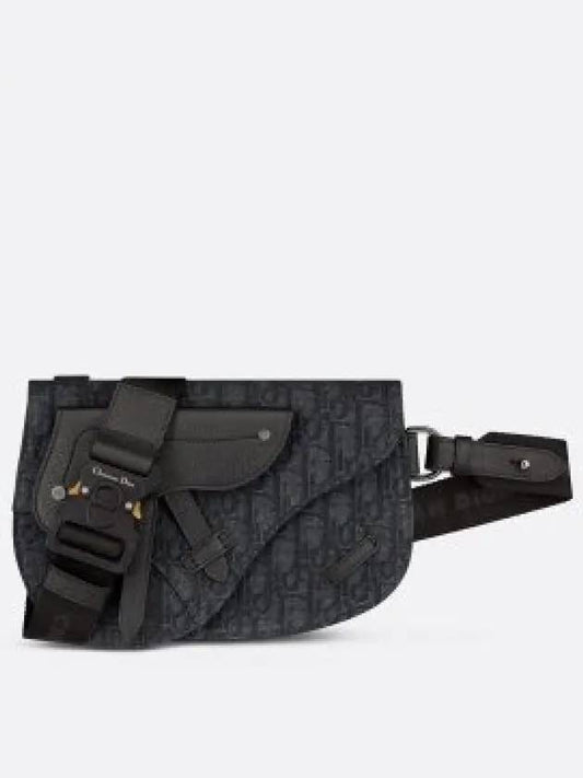 Saddle Oblique Jacquard Clutch Bag Black - DIOR - BALAAN 2