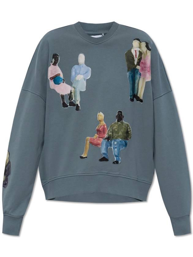 JW Anderson Printed Sweatshirt, Women's, Blue - JW ANDERSON - BALAAN 1