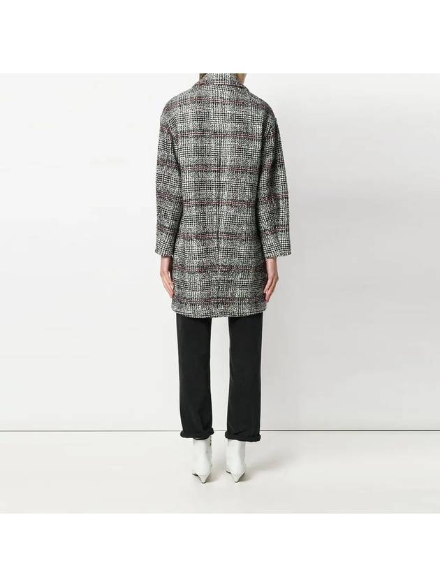 11Th Anniversary Ebra Check Double Coat Grey - ISABEL MARANT - BALAAN 5