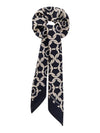 Salvatore Gancini Silk Hair Tie Navy - SALVATORE FERRAGAMO - BALAAN.