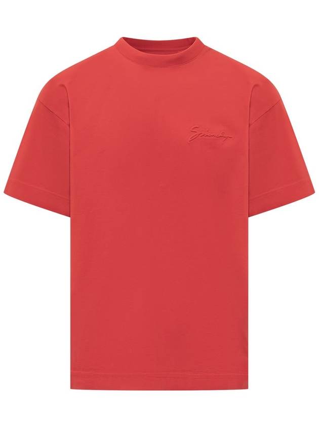 Crew neck cotton short sleeve t shirt red - GIVENCHY - BALAAN 2